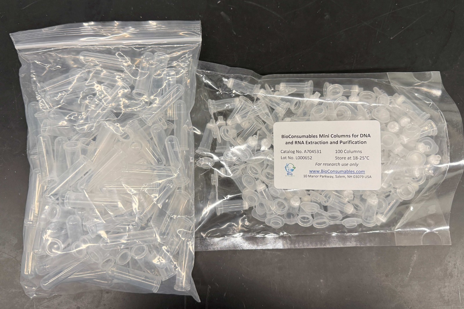 BioConsumables Mini Columns for DNA and RNA Extraction and Purification
