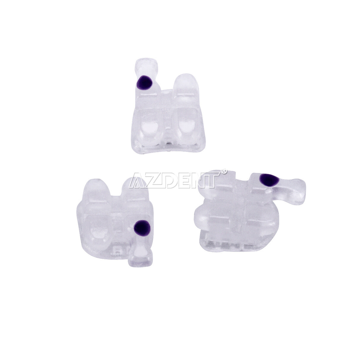 Dental Orthodontic Ceramic Brackets 5*5 Braces Roth.022 Hooks 3-4-5 AZDENT