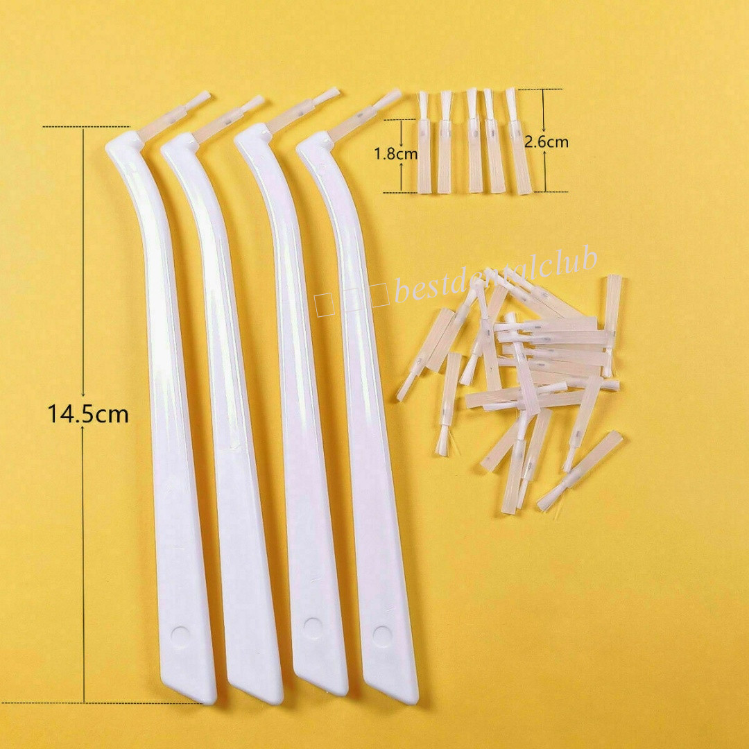 Dental Micro Brushes Disposable Mini Applicator Brush Tips Handle White Black