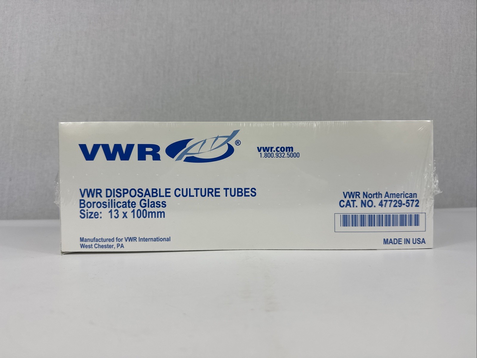 VWR 47729-572 DISPOSABLE BOROSILICATE GLASS CULTURE TUBES 13 X 100MM APPROX 1000
