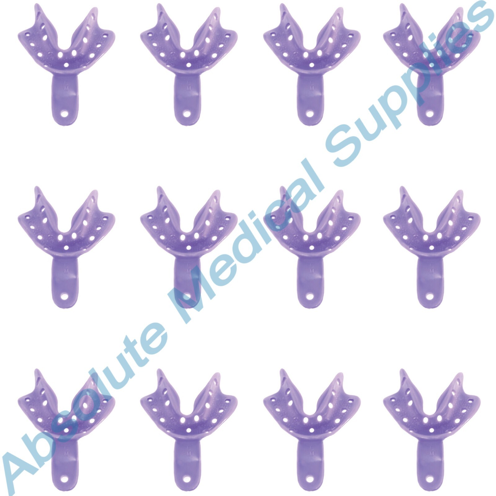 *12-Pieces* Keystone Bosworth Edentulous #4 Disposable Impression Trays 0921701