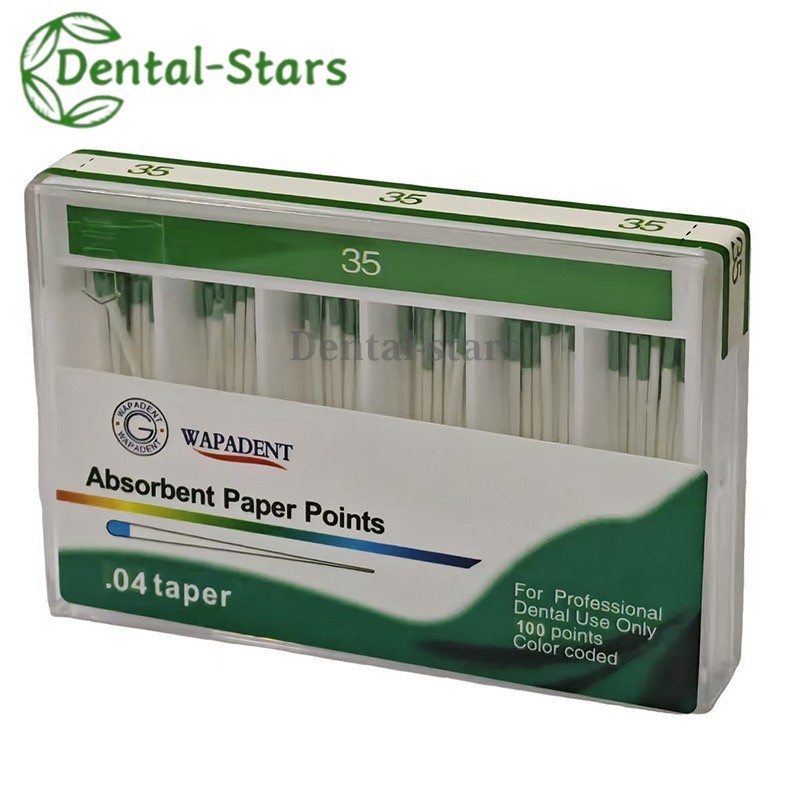 Dental Endodontic Absorbent Points Paper Points Taper 02/04/06/F Assorted #15-40