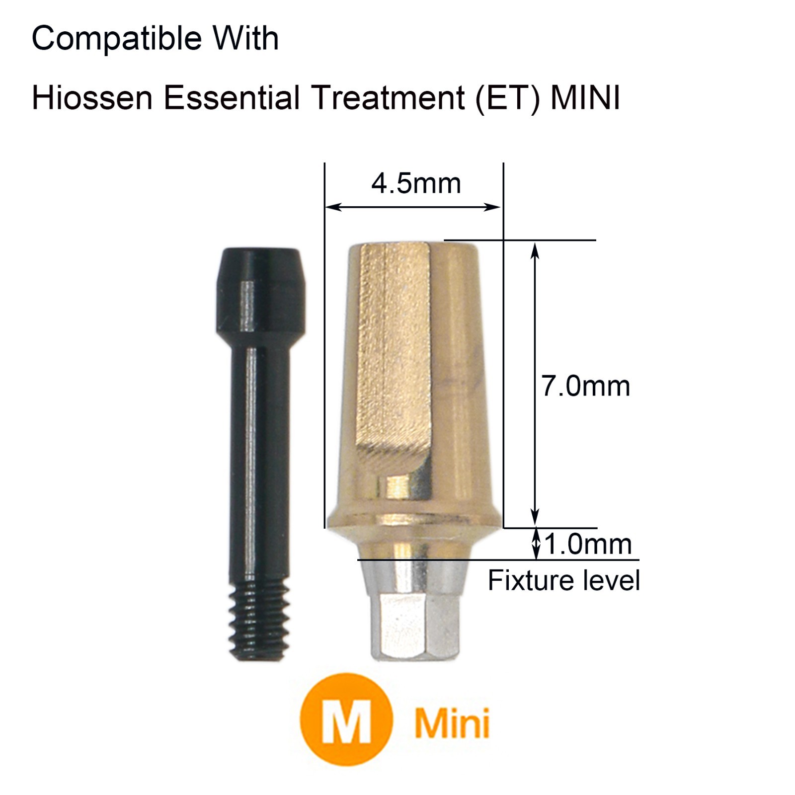 US Mini Titanium Straight Transfer Abutment Compatible with Osstem Hiossen