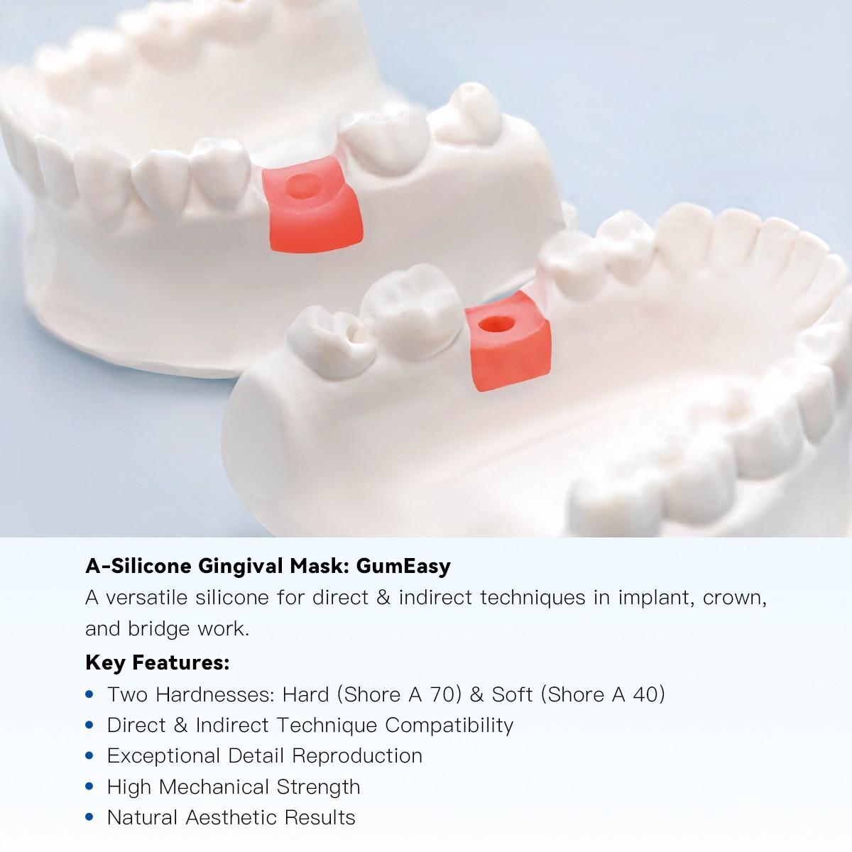 Dental Automix Flexible A-Silicone-Based for Gingival Mask Duplication Silicone