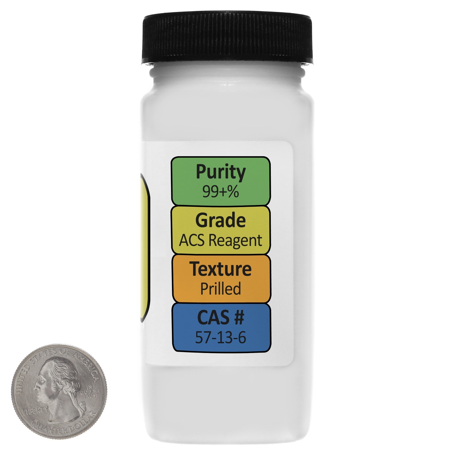 Urea [CH4N2O] 99+% ACS Grade Prills 4 Oz in a Space-Saver Bottle USA