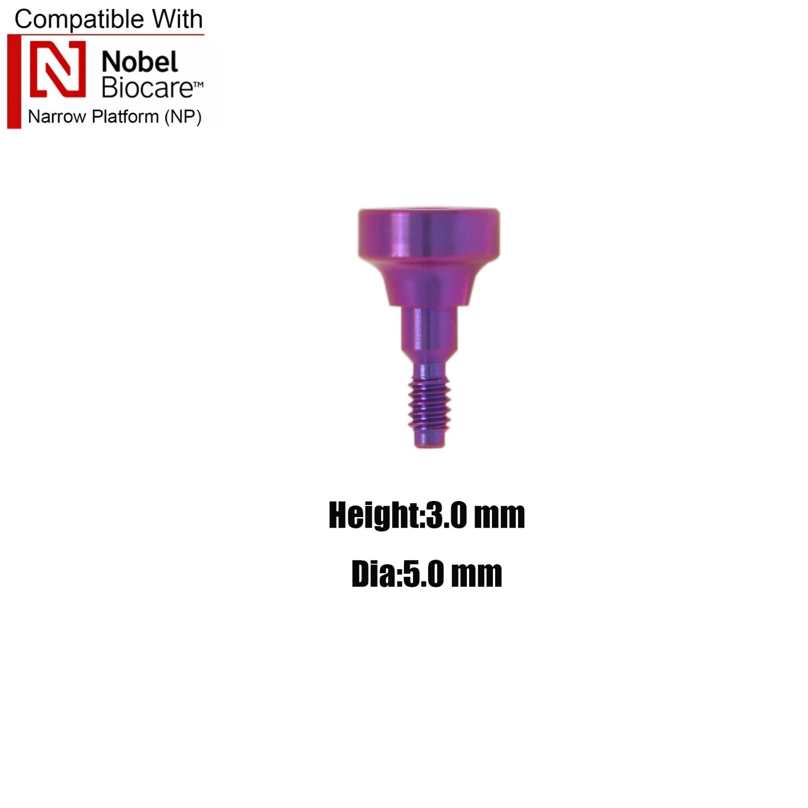 US NOBEL Dental Healing Cap Abutment RP/NP Compatible With Active ∅3.6 ∅5.0 ∅6.0
