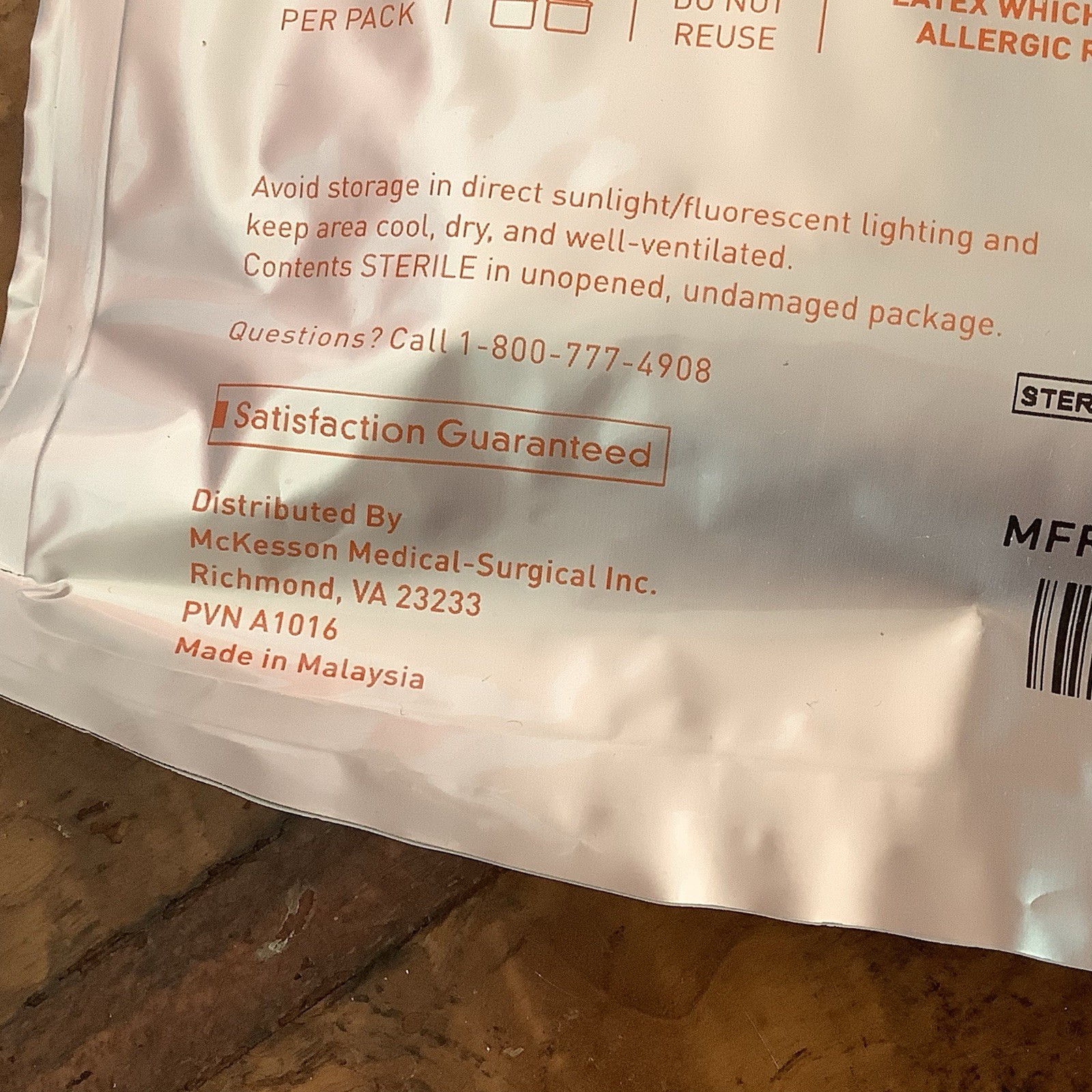 McKesson Latex Surgical Gloves Powder Free Size 7 , 50 Pack EXPIRED 2021-02-28