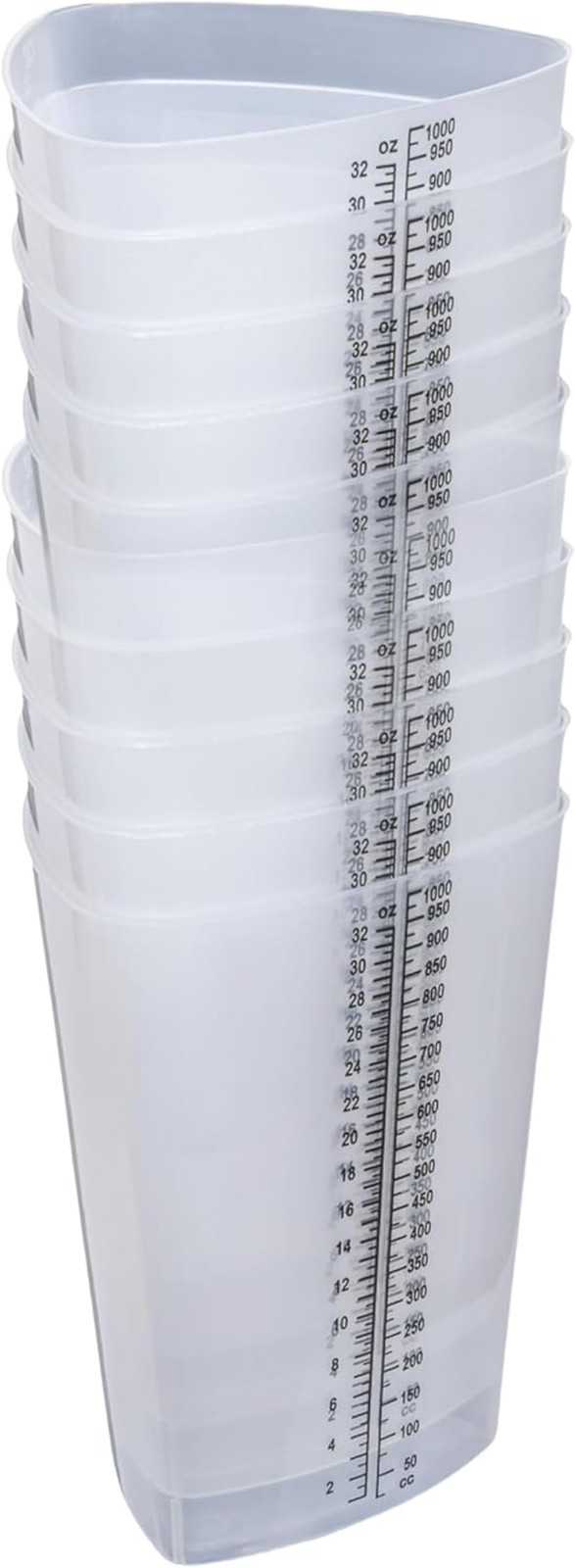 Graduated Intake Output Container 32 Oz – Plastic Triangular Measuring