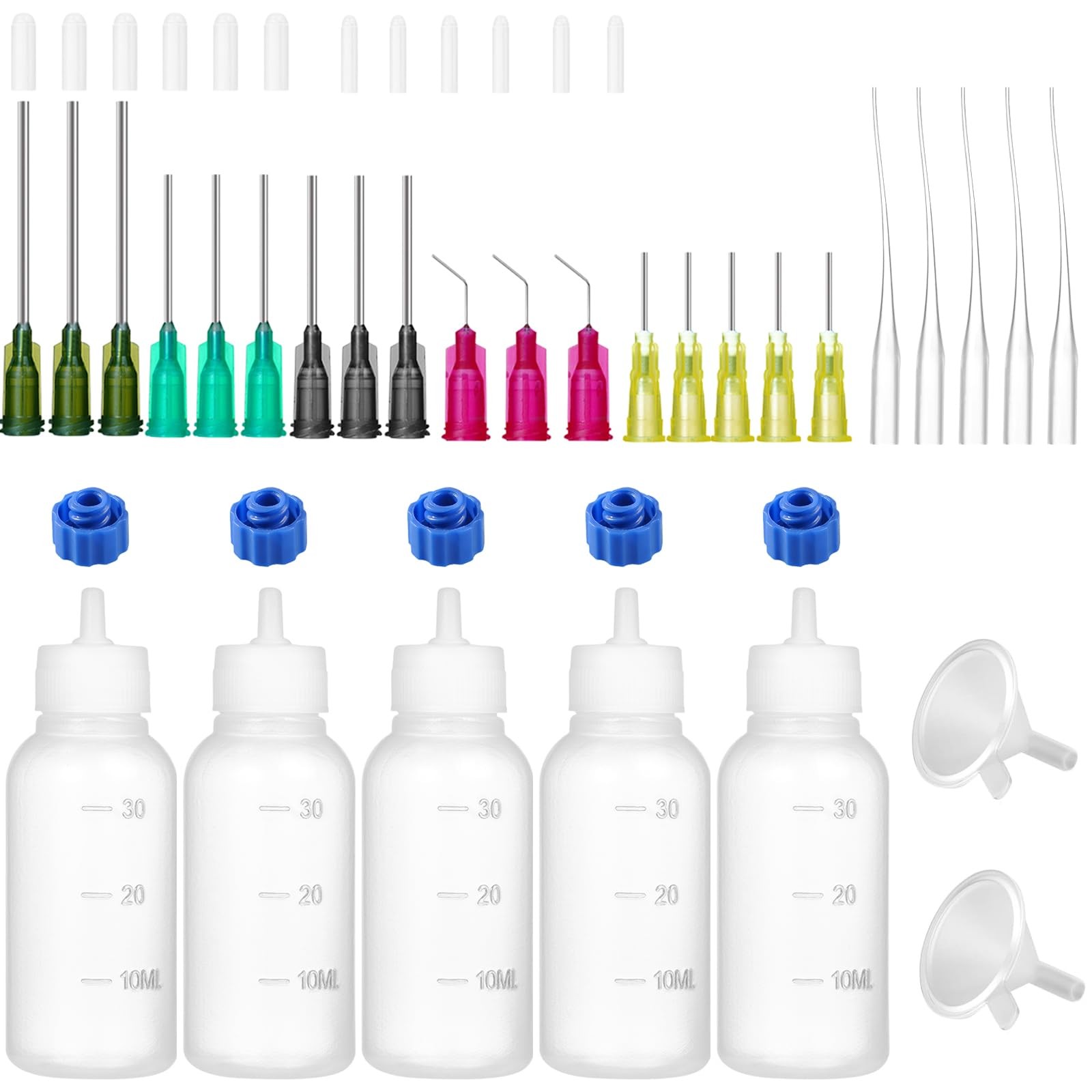 Ehoycq 30ml Glue Precision Tip Applicator Bottle,Needle Tip Squeeze Bottle wi