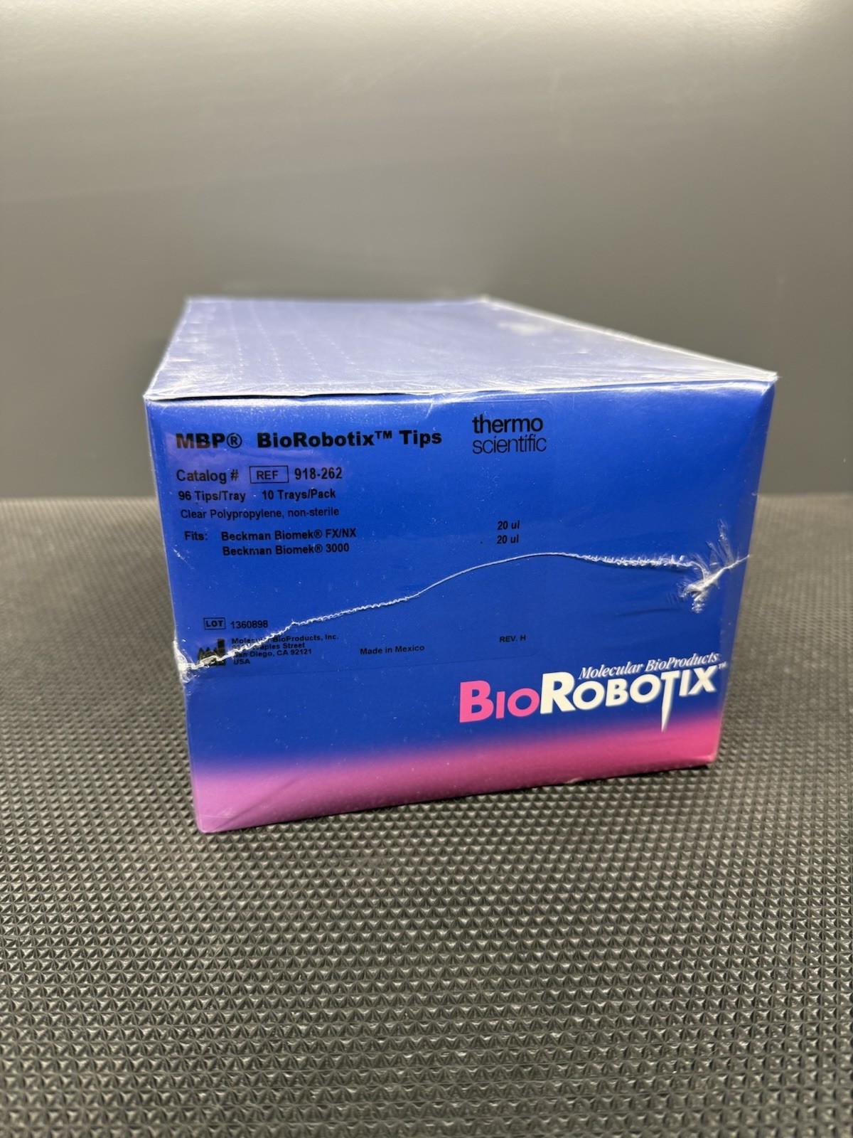 MBP BioRobotix Tips 918-262, 96 Tips/Tray 10 Trays/Pack, Factory Sealed New