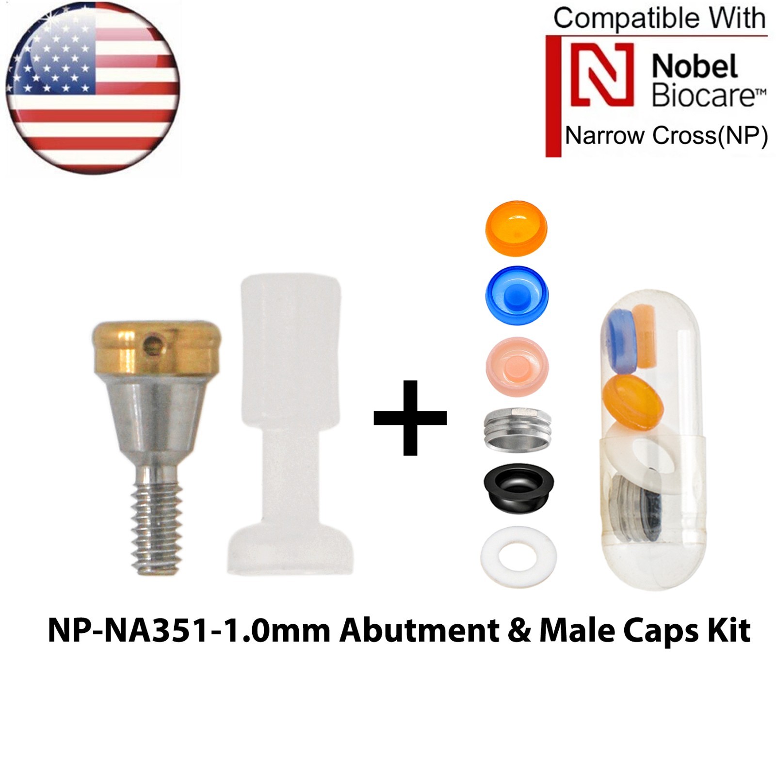 US Overdenture Locator Ti Abutment Fit Zest Retention Caps Hiossen Nobel Zimmer