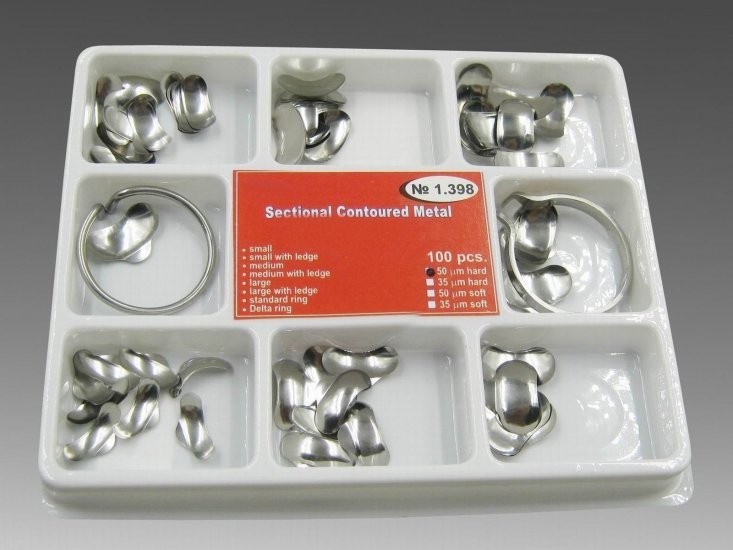 TOR VM Dental Matrix Bands Sectional Contoured Matrices Wedge Ring Clamp No1.398