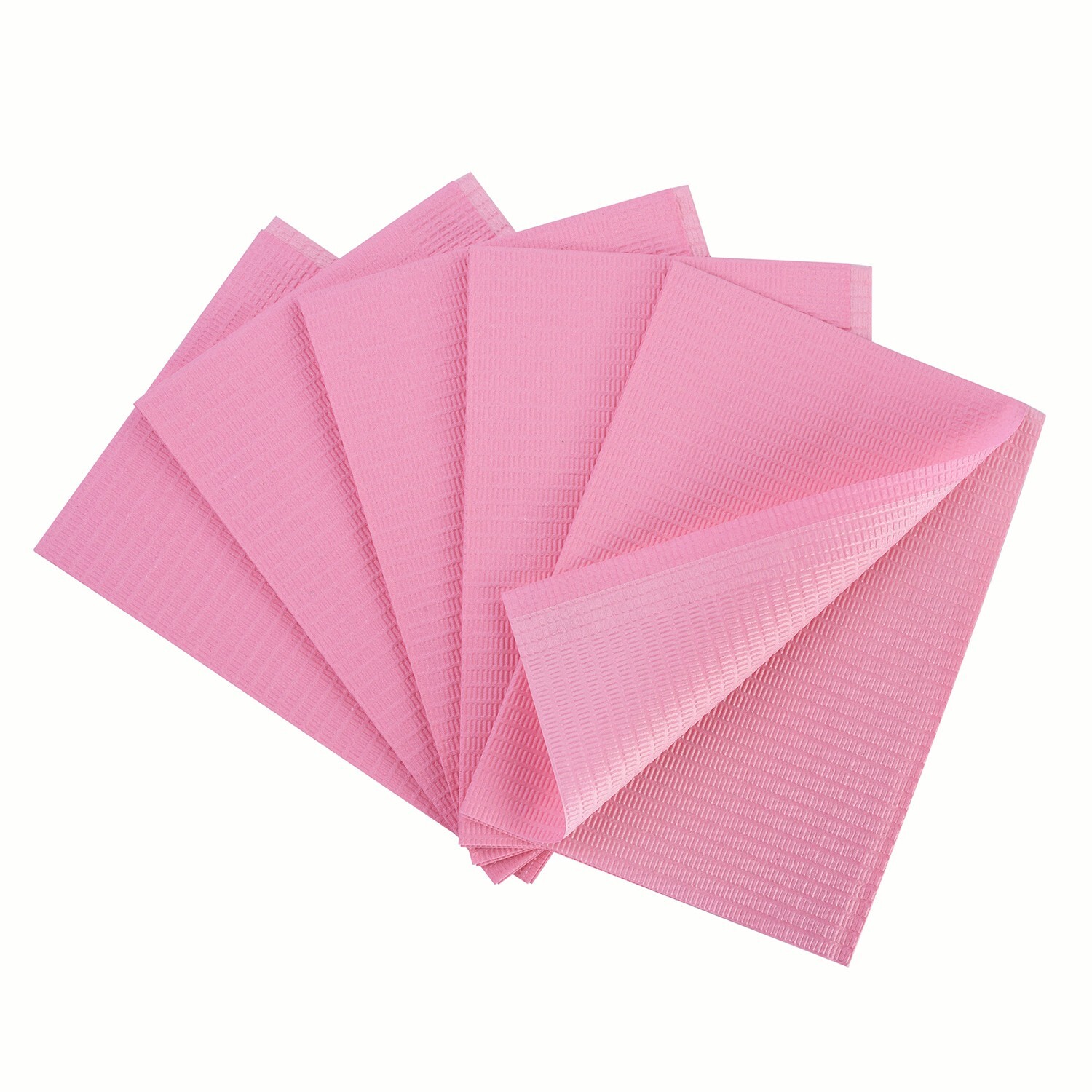 13″x18″ Pink Disposable Dental Bibs,Waterproof Resistant Napkin 125Pcs/Bag