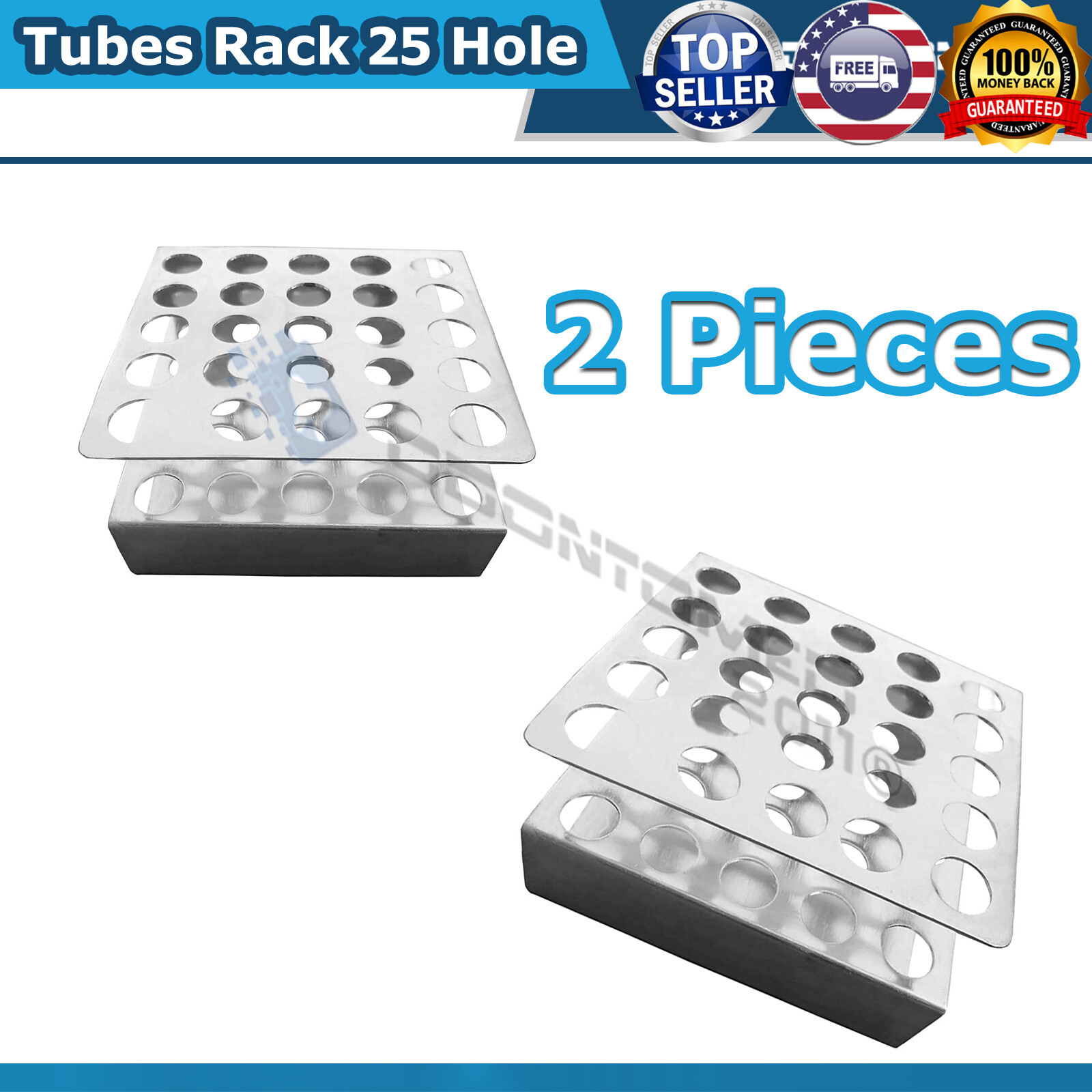 2 HOLDING TUBE Lab INSTRUMENT TEST TUBE RACKS 25 TUBES ALUMINIUM LAB SUPPLIE ODM