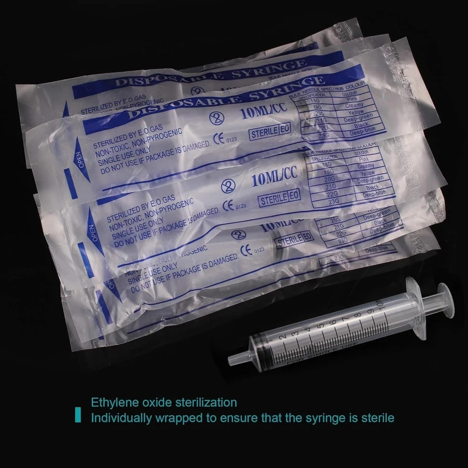 10ml Syringe Without Needle – 10 ml Small Plastic Syringes Sterile…