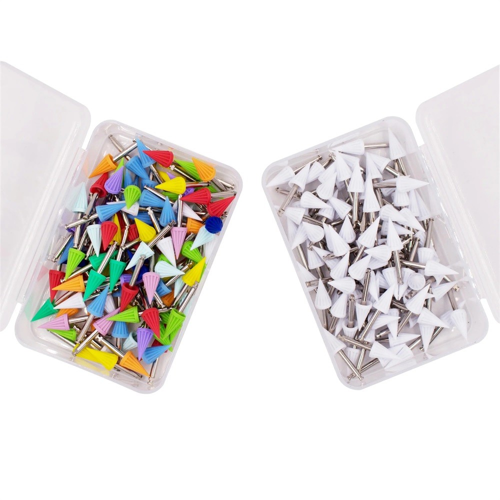 Dental Nylon Material Closure Flat Polishing Prophylaxis Brushes RA 100Pcs/Box