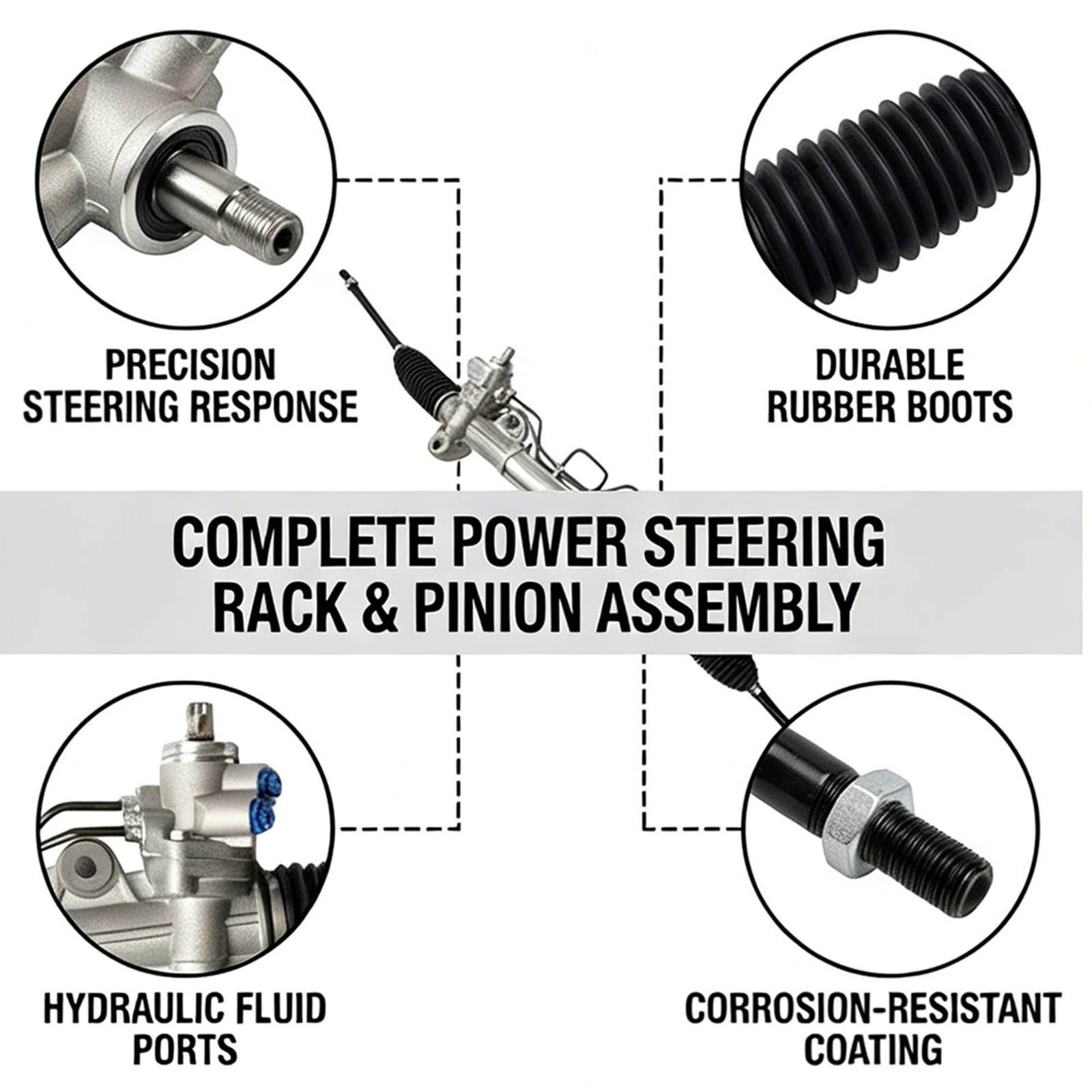Power Steering Rack and Pinion Assembly for Buick Encore 2013-2020 Chevy Trax
