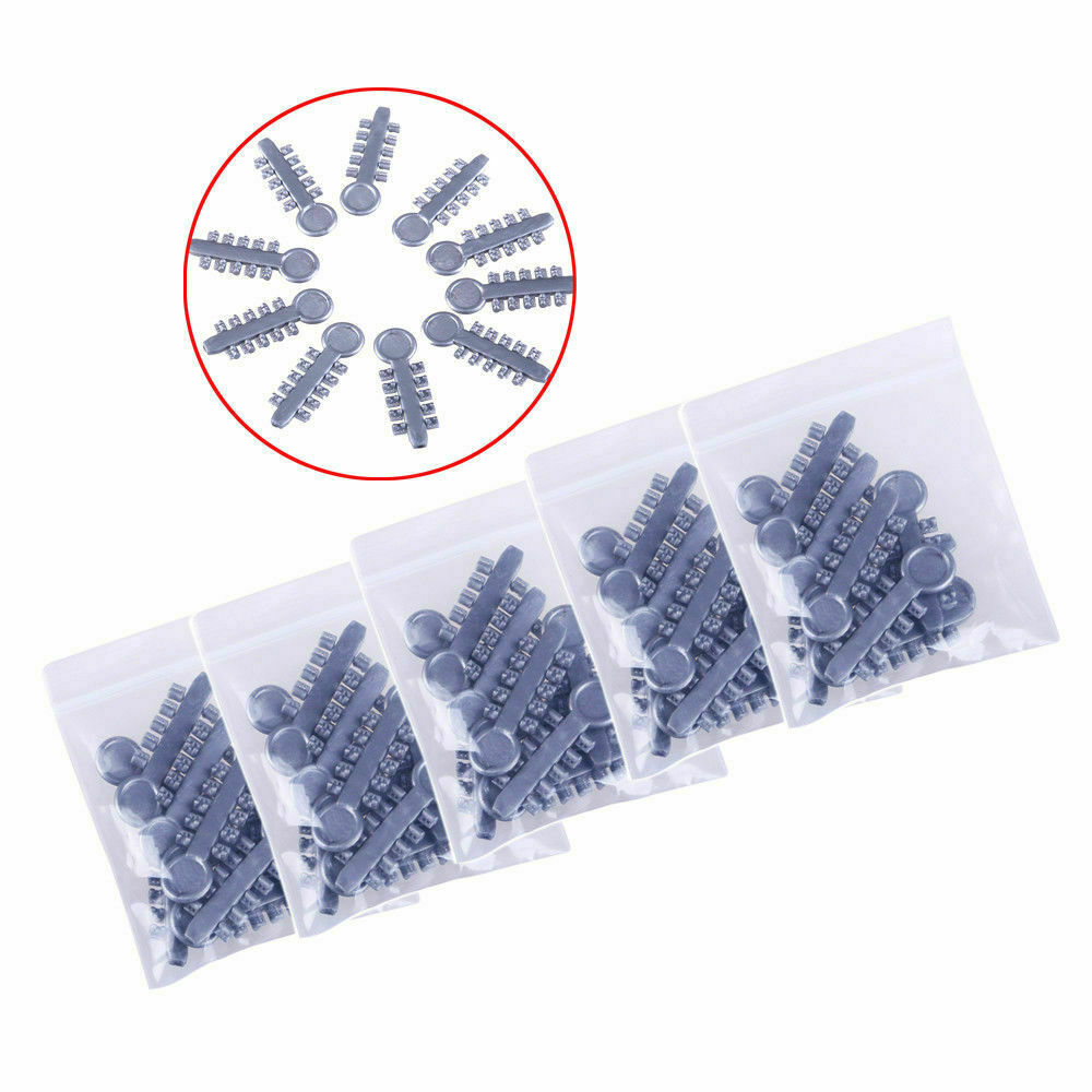 Dental Endodontic Rotation Wedges Rotary Pads Grey High Elastics Rubber 50 Pcs