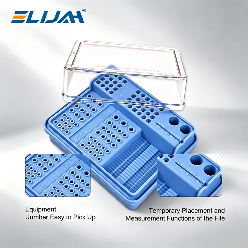 Dental Multi Functional Sterilization Box Dental Burs Box Endo Files Holder US
