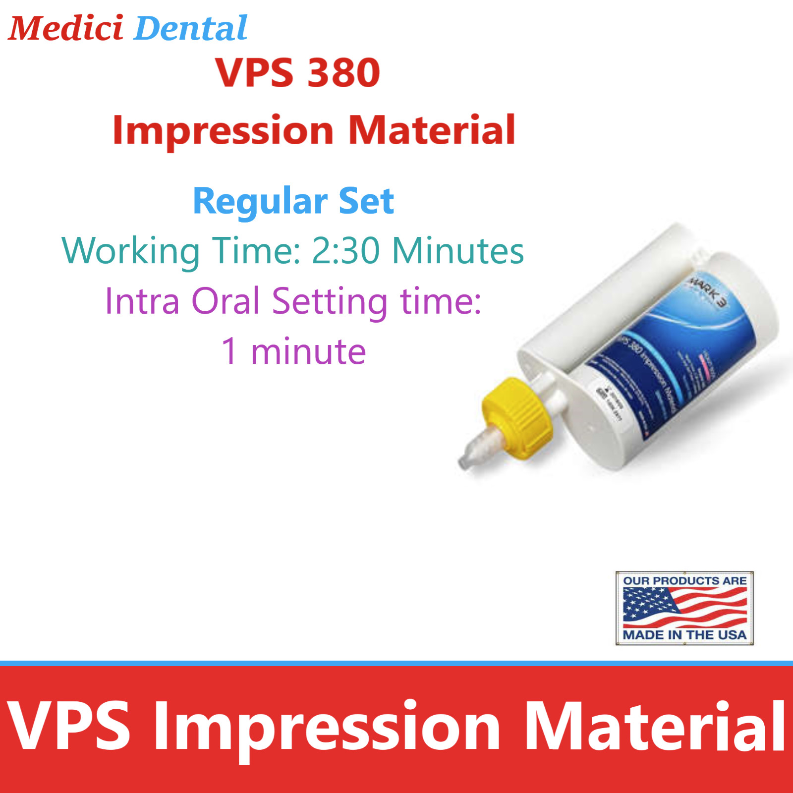 Dental PVS 380ml VPS Impression Material Heavy Body Regular Set- Honigum Type