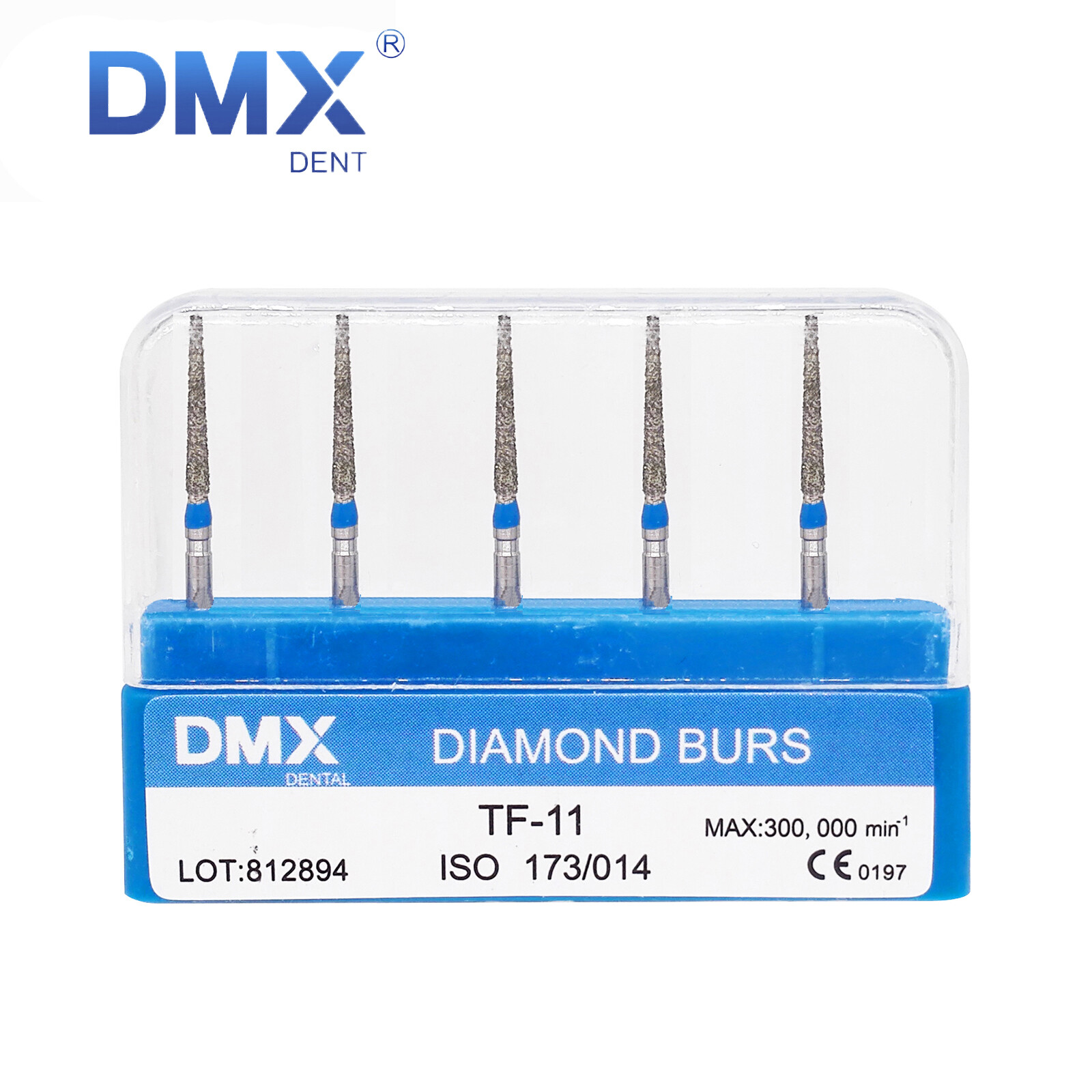 50Pcs/10Box Dental Diamond Burs for High Speed Handpiece Medium FG 1.6mm