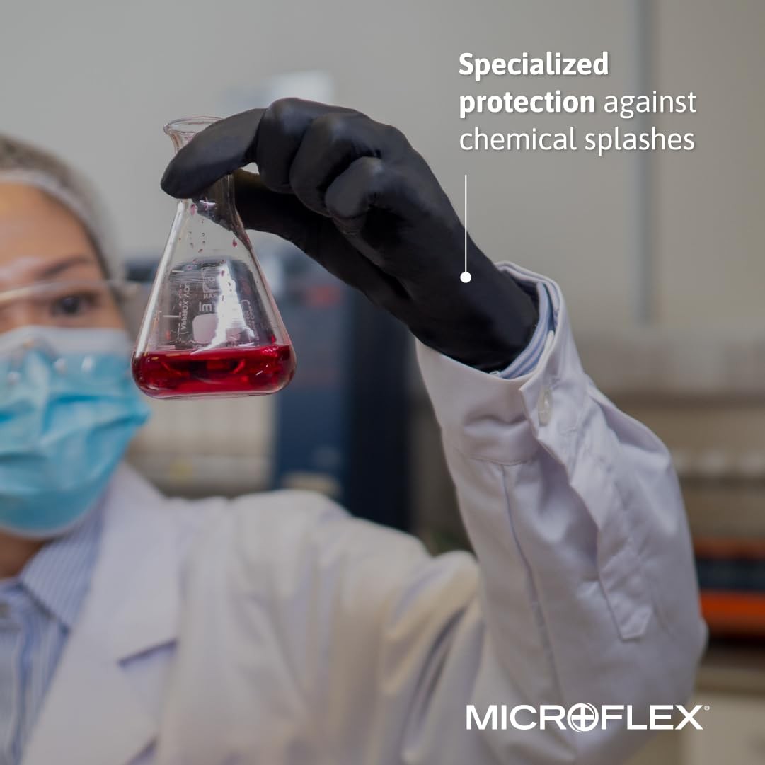Microflex Onyx Black Nitrile Disposable Gloves For Automotive And Food Handling