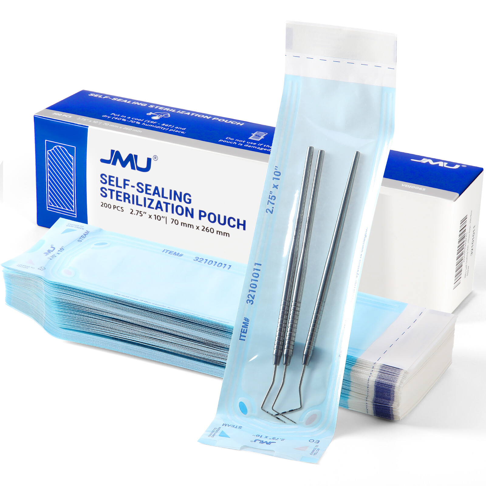 2000PCS/Case Medical Dental Self-Sealing Sterilization Pouches With indicators