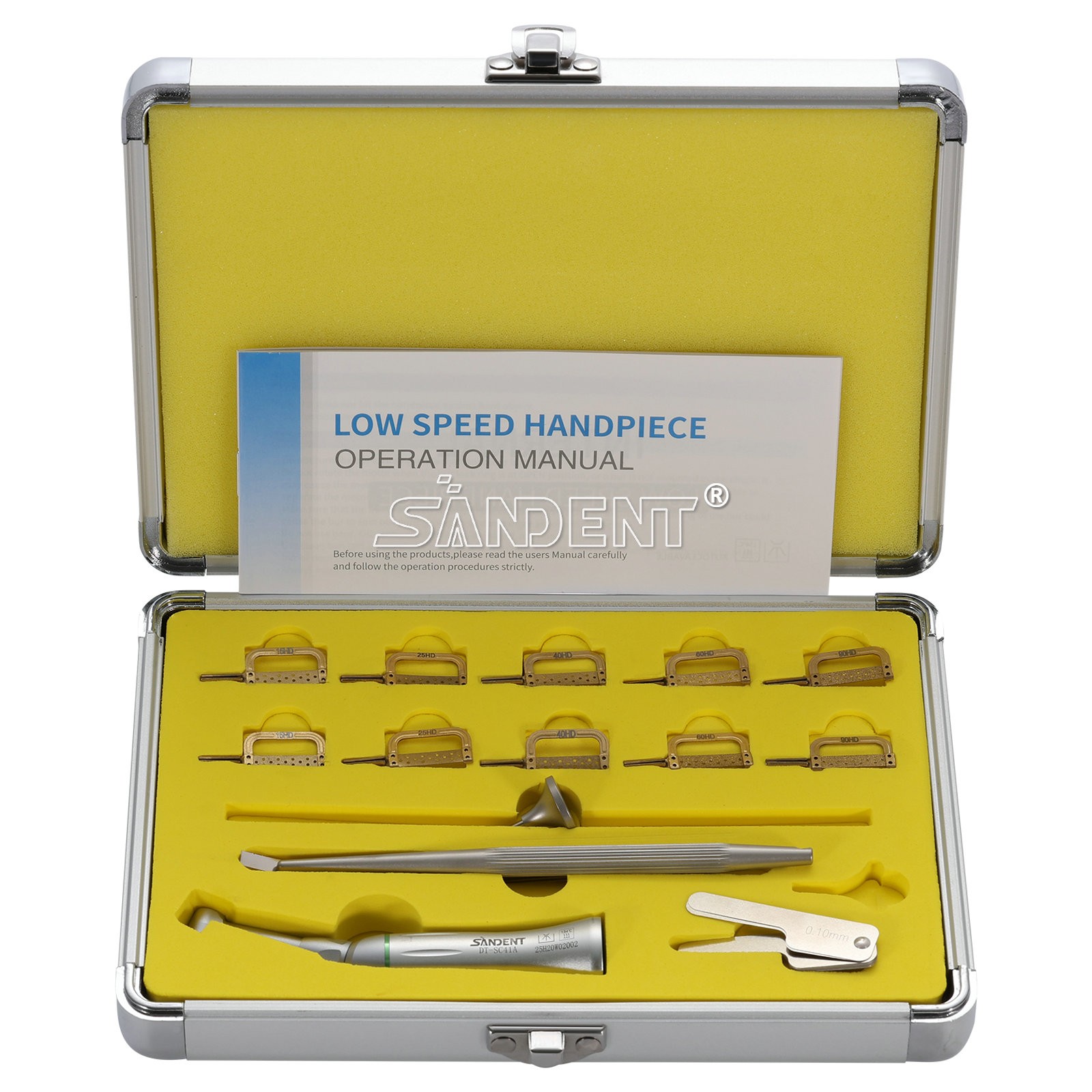 1-10Kits Dental 4:1 Contra Angle Handpiece IPR For Eva Tips Interproximal Strips