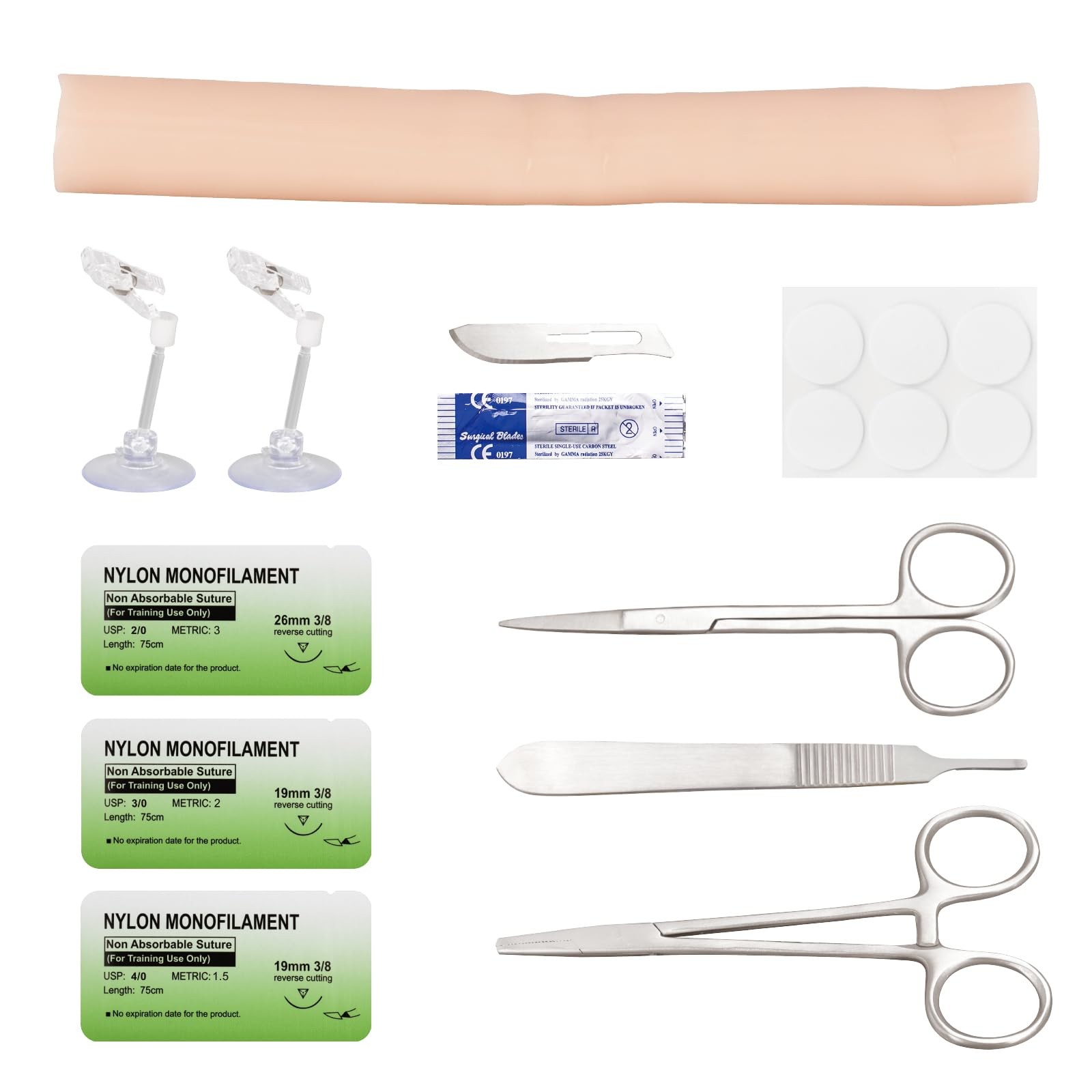 Silicone Intestinal Suture Training Kit, Reusable Bowel Simulator with Surgic…
