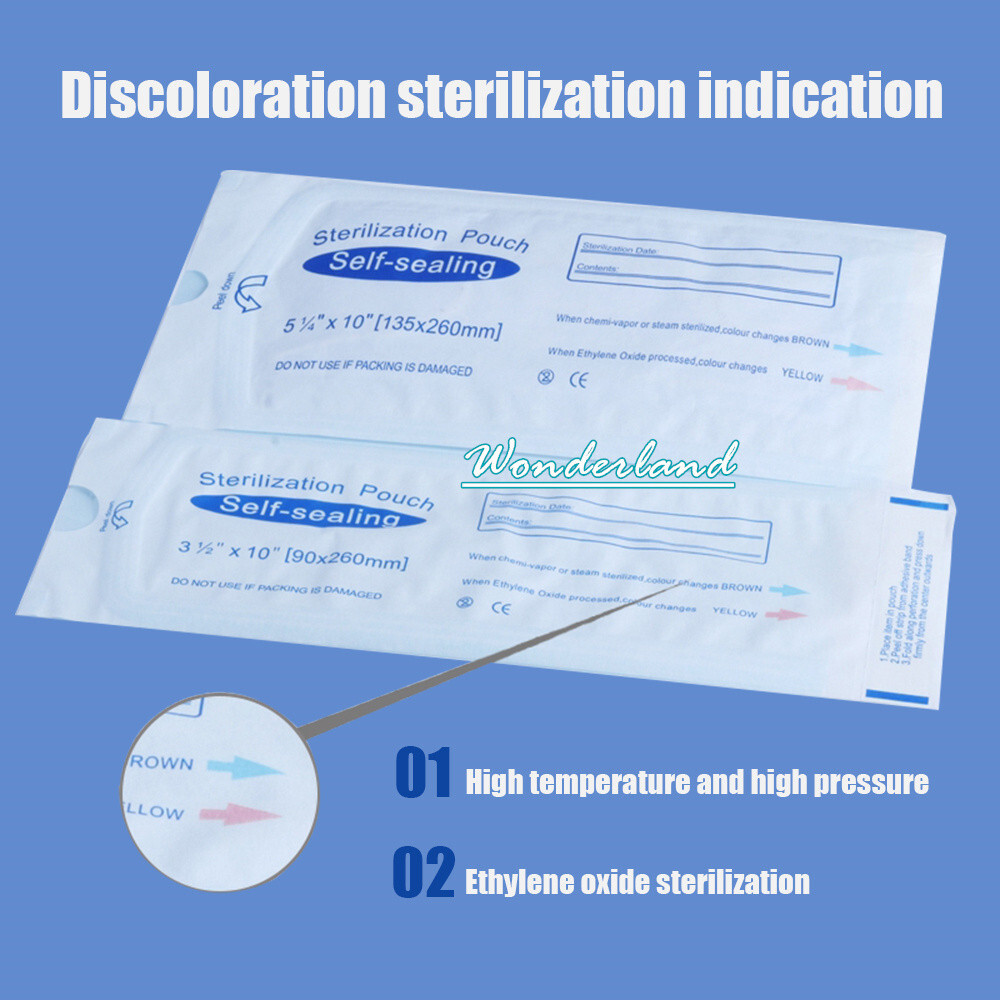 200*Self-sealing Sterilization Pouch Bags Dental Disposable Sterilizer Bag Pouch