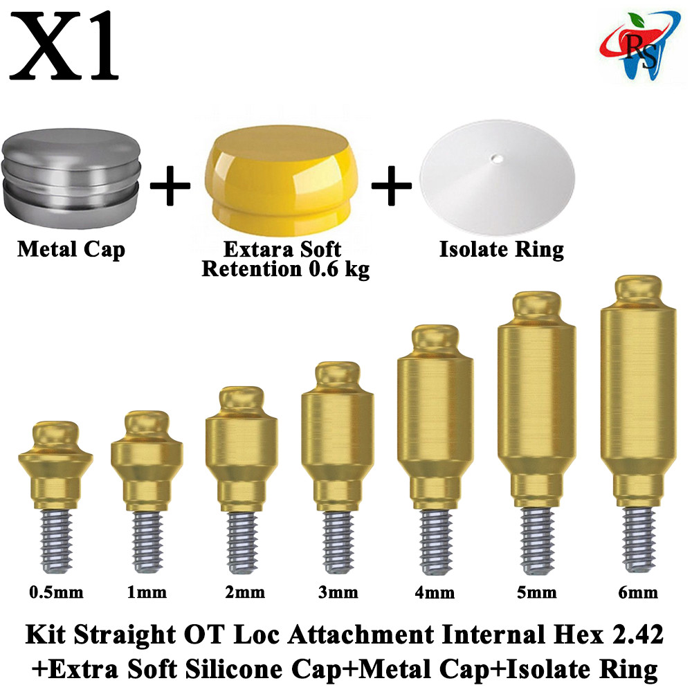1x Kit Straight OT Loc Attachment Int Hex 2.42 Extra Soft Silicone Cap Ring