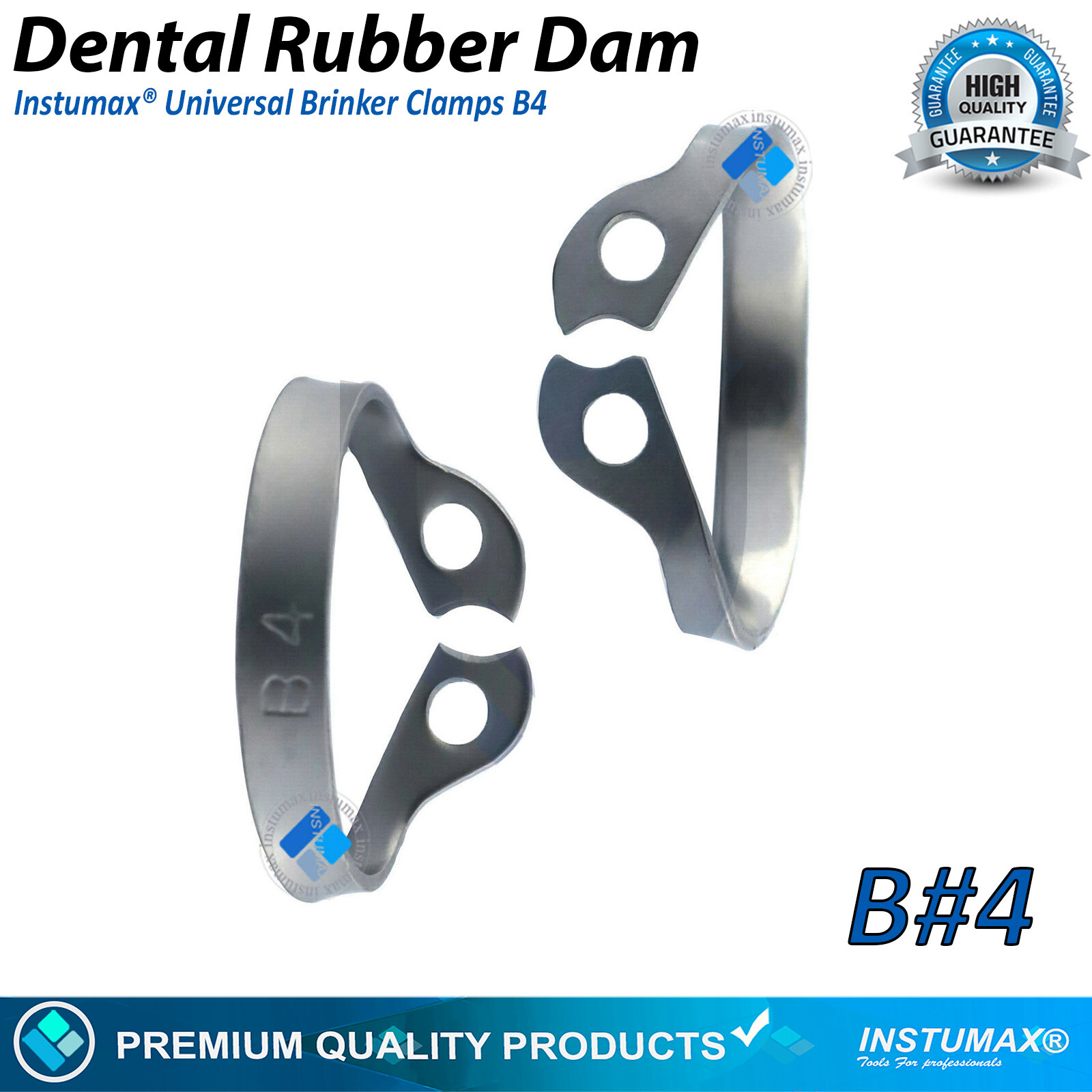 3PC Dental Rubber Dam Clamp Set – Brinker B4 Retractors for Precise Endodontics
