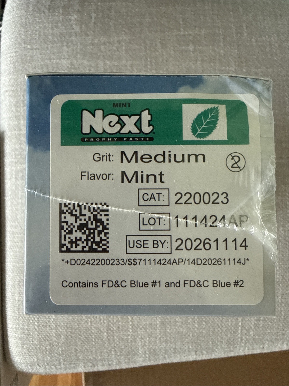 Next Medium Mint Prophy Paste with Xylitol Gluten-free – 200 Unit Dose Cups