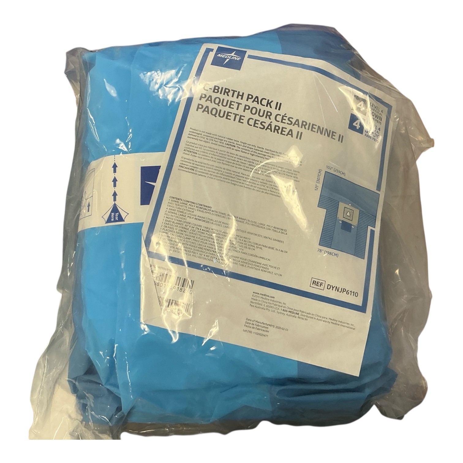 Medline C-Birth Pack II Cesarean Surgical Drape Kit Level 4 Sterile DYNJP6110