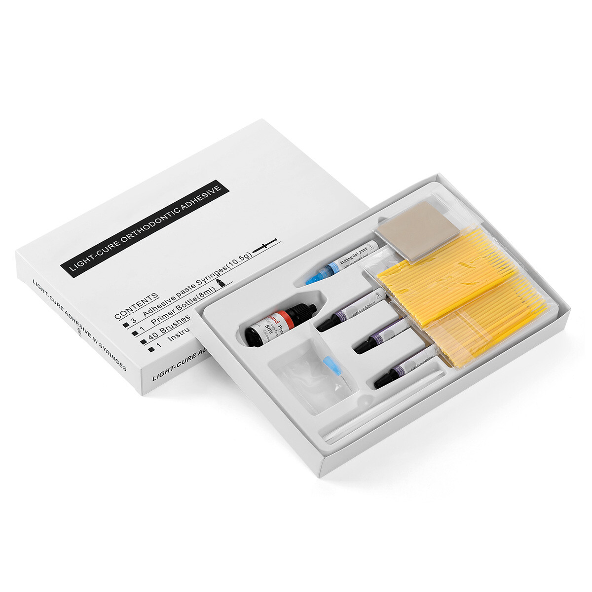 2Type Dental Orthodontic Bracket Bonding Light Cure Adhesive Composite Resin Kit