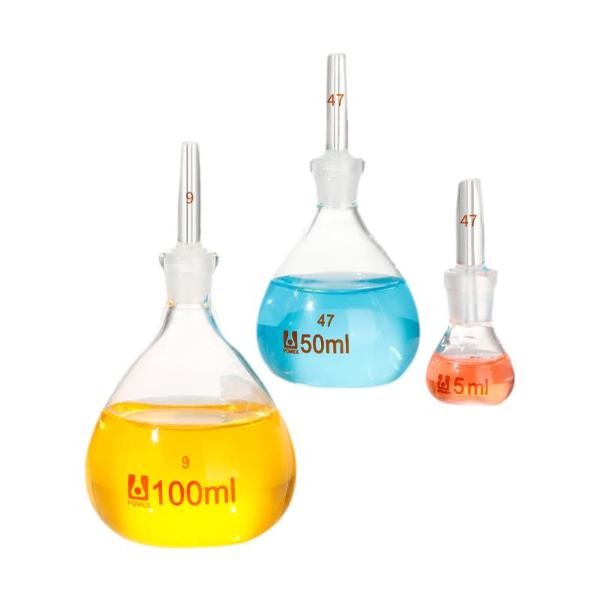 Lab Supply: 5ml-250ml Transparent Specific Gravity Bottle Pycnometer Laboratory