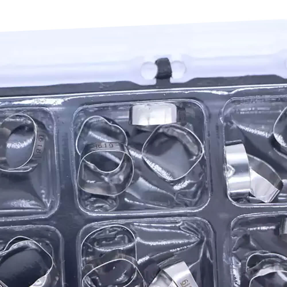 1 Box Dental Orthodontic Plain Bands 16#-35# 80pcs/box, 4pcs/set, 20 sets