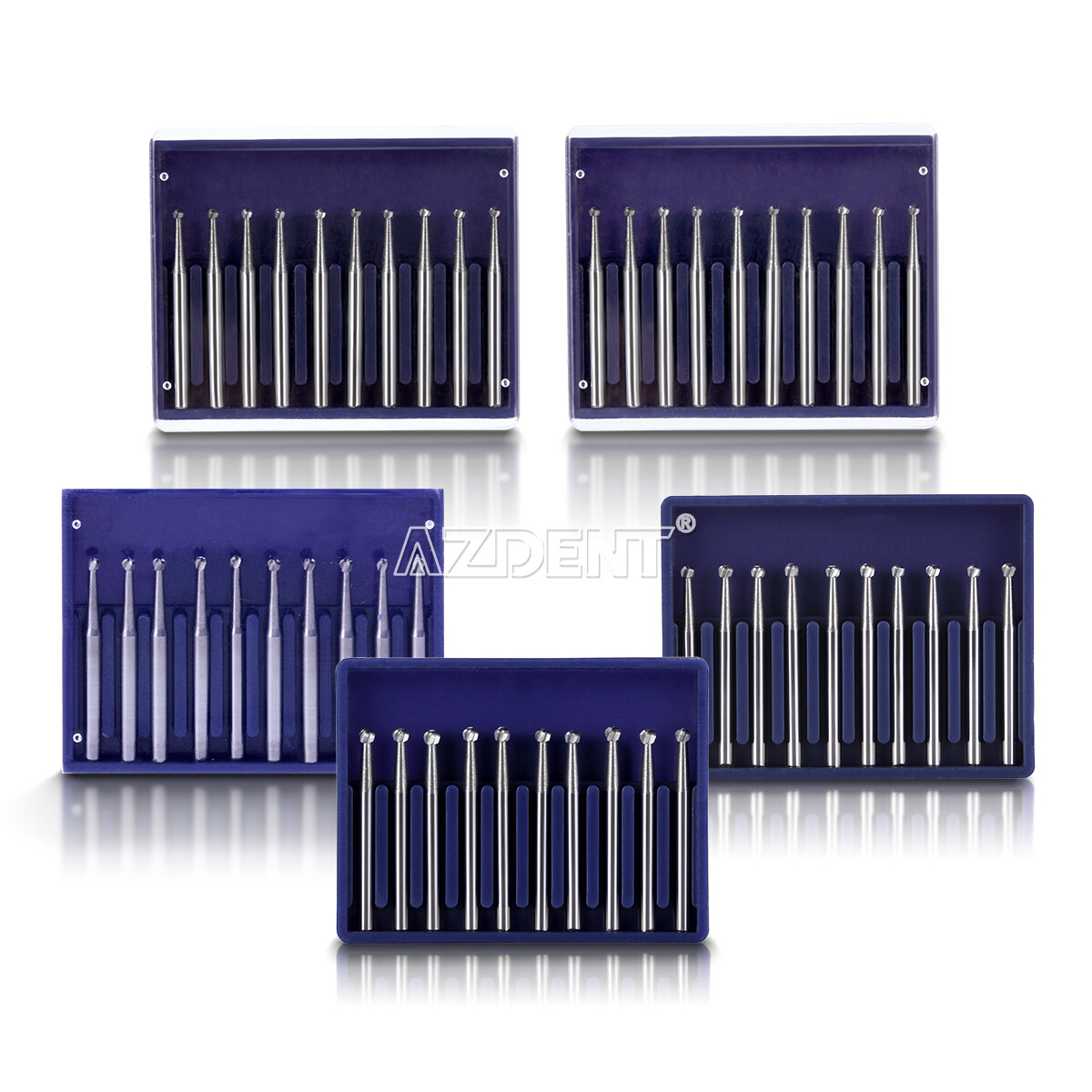 AZDENT Dental Surgical Tungsten Carbide FG Burs/Endo Burs F High Speed Handpiece