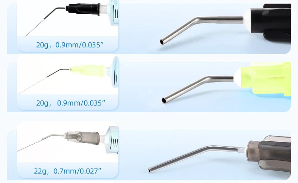Dental Pre Bent Tips for Etch Gel Composite Flow Applicator 200PCS