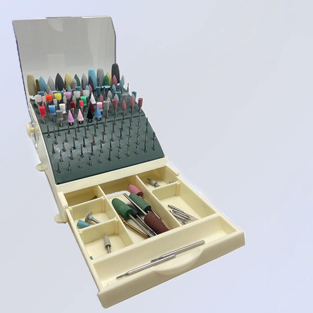 Dental Bur Block / Holder / Station with Pull out Drawer – Holds 142 Burs