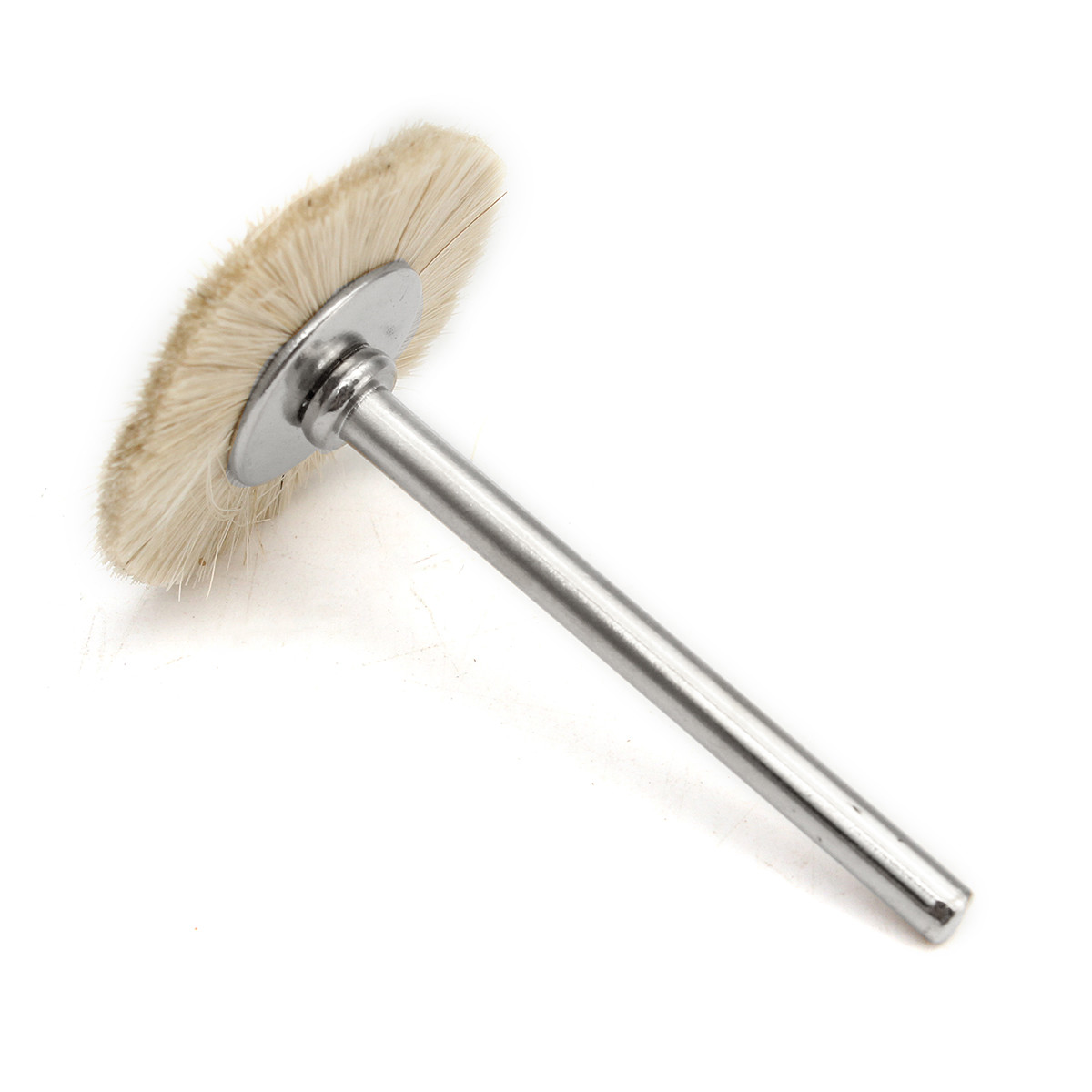 50pcs 3mm Soft Dental Polishing BrushesWhite Goat Hair Buffing Cleaning Wheels