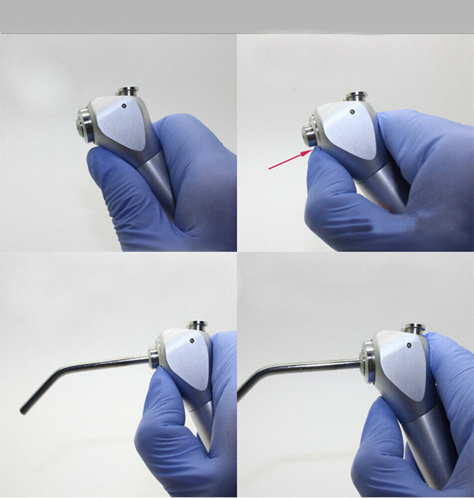 Dental 3-Way Air Water Spray Triple Syringe Handpiece with 2 Nozzles Tips Tubes