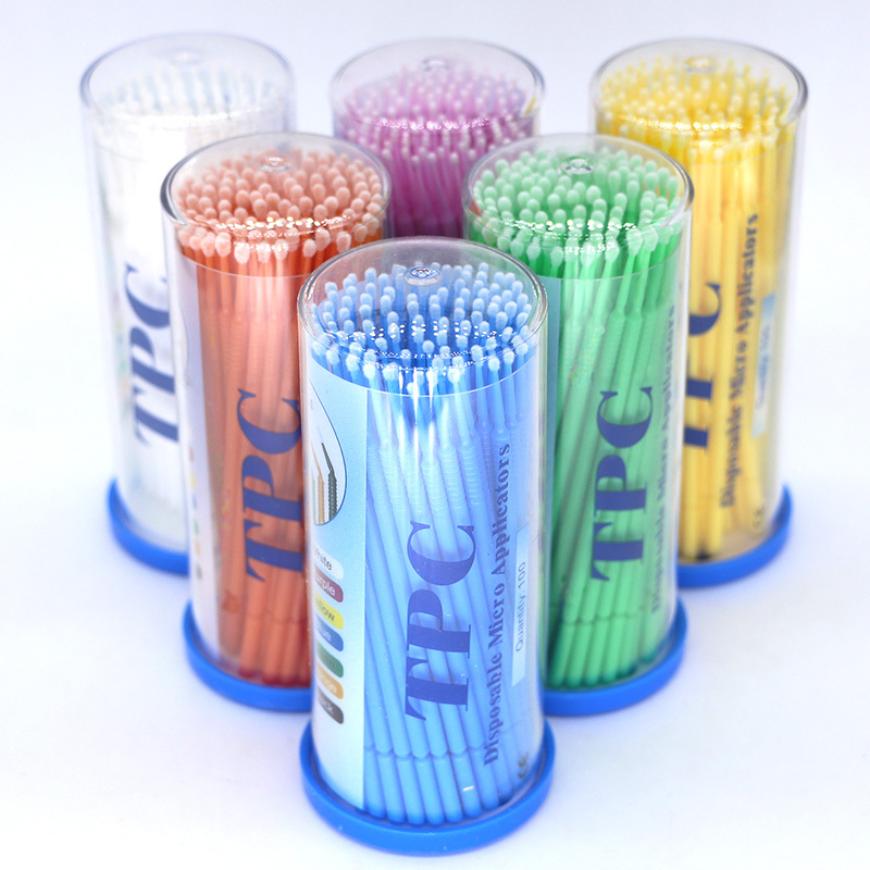 4 Boxes Dental Disposable Micro Applicator TPC Brush 4 Sizes 100pcs/box
