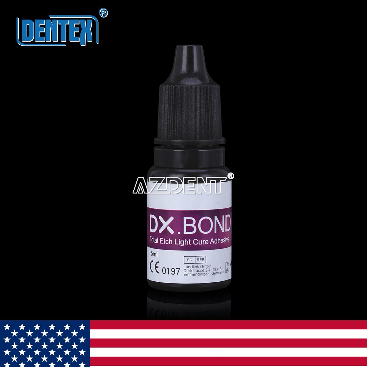 DENTEX Dental Light Cure Dentin Enamel Bonding Resin Adhesive One Step 5 ML/PCS