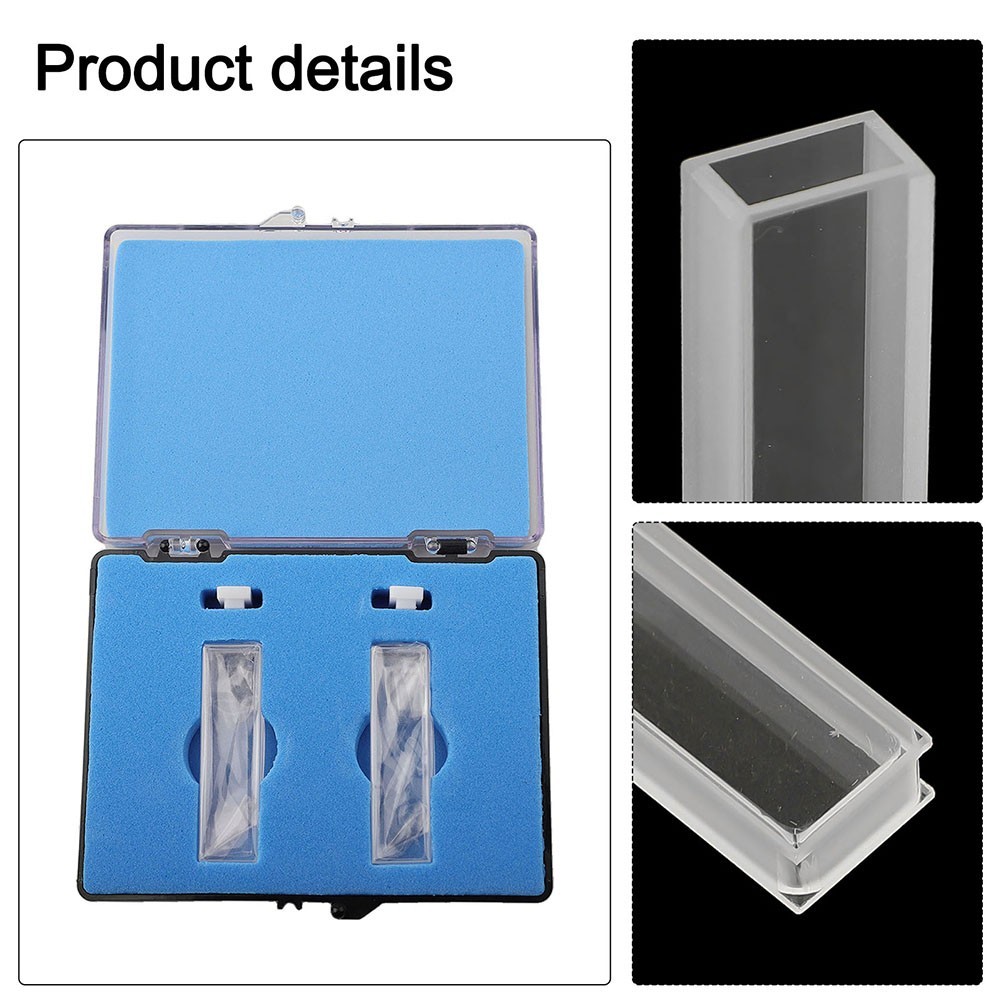 for 2 Optical Path Quartz Cuvettes for Neutral Solutions and Heat Resistance