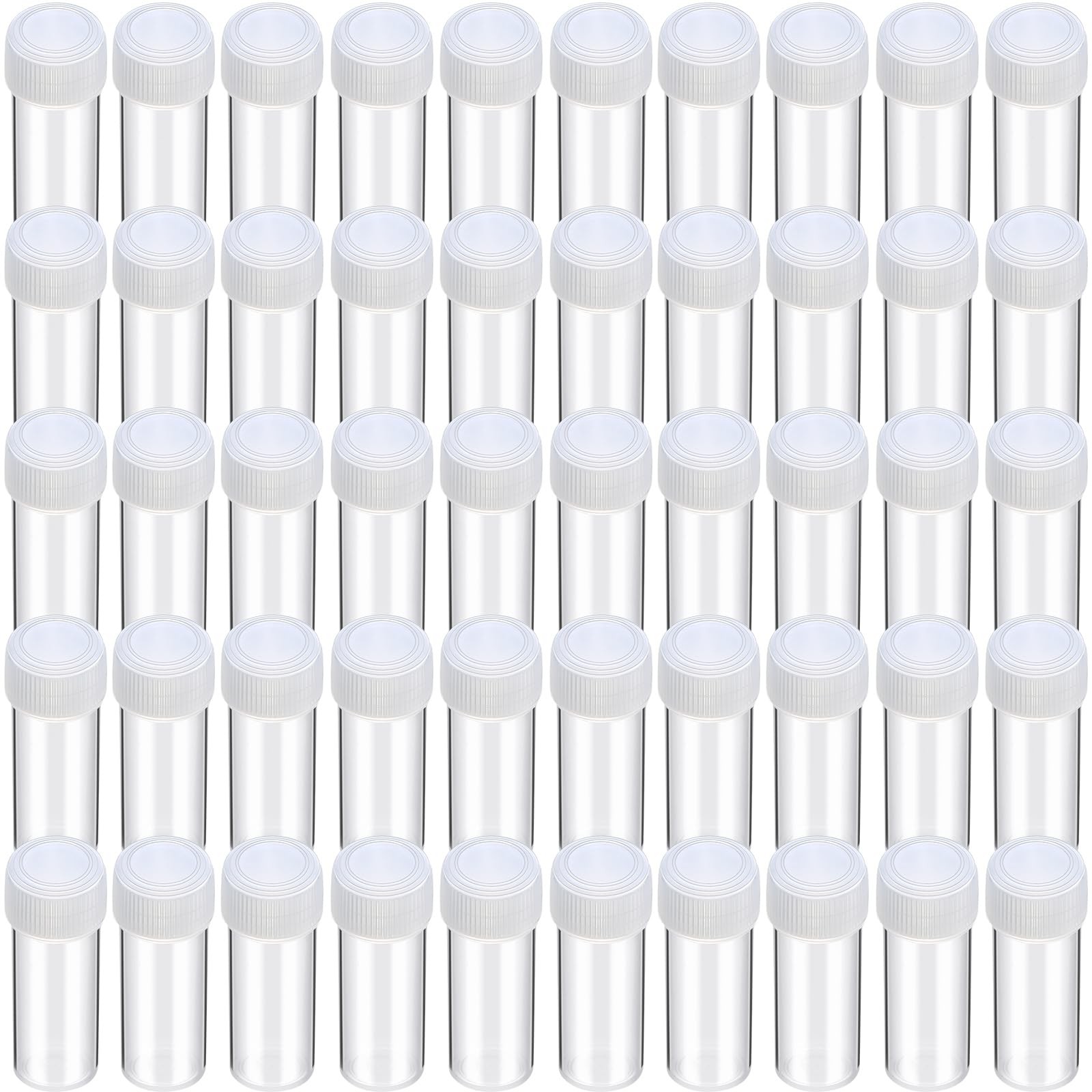 300 Pcs 5 ml Small Plastic Bottles Empty Pill Bottles Clear Vials with Caps S…