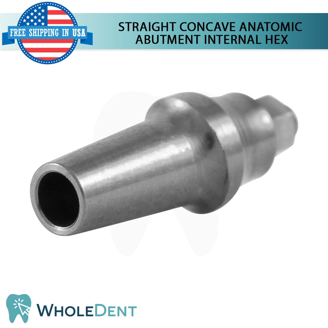 1x Straight Anatomic Concave Abutment Int Hex 2.42mm Dental Instrument Tool