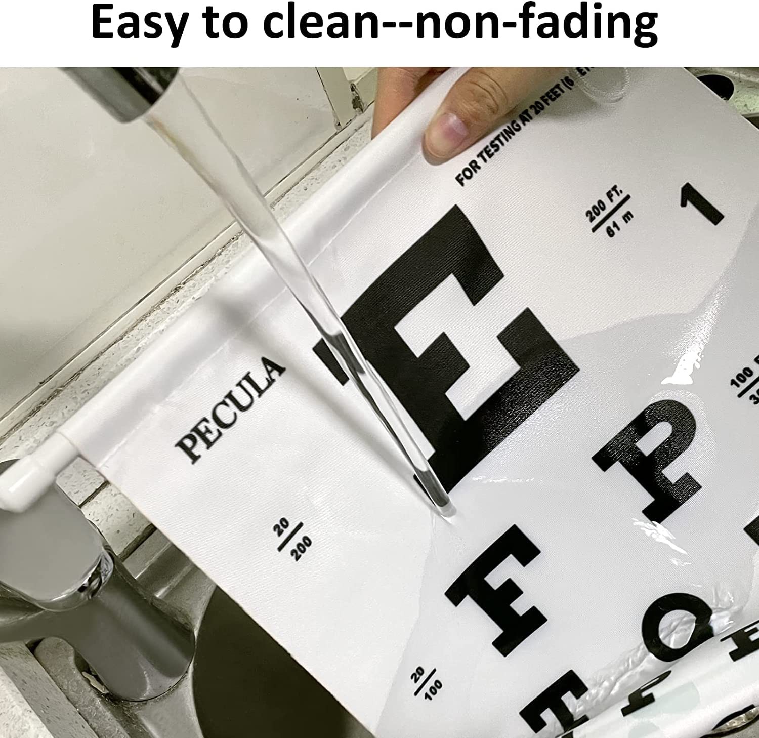Eye Chart, Snellen Eye Chart, Canvas Wall Chart NonReflective, Hang Wooden Fr…