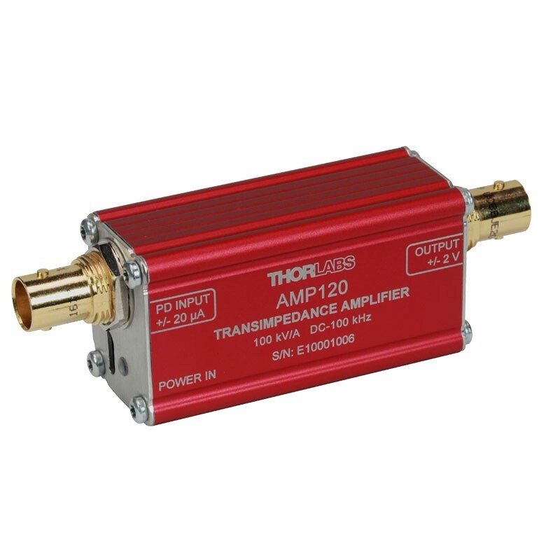 THORLABS Transimpedance Amplifier, 100 kHz Bandwidth, 100 kV/A Gain