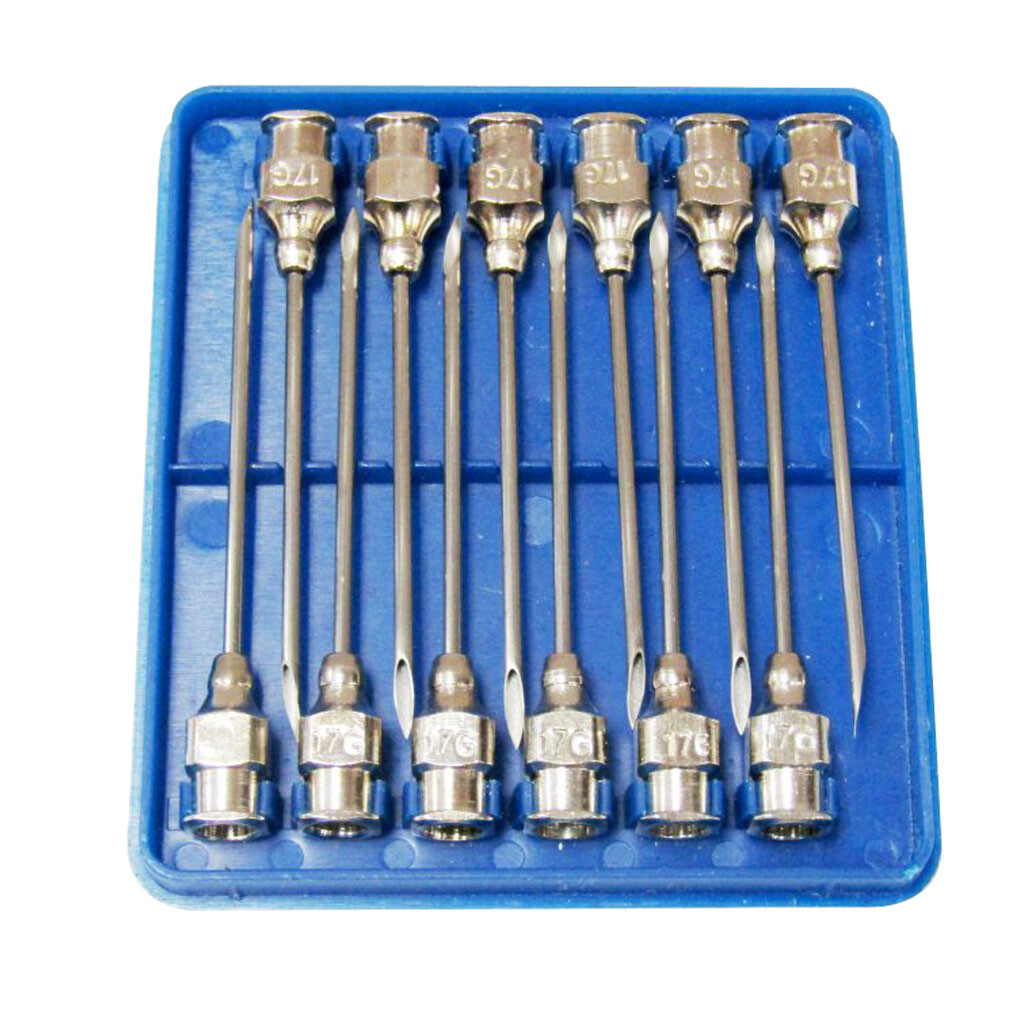 Vet Luer-Lock Vaccinator or I.V Stainless Steel Needle Sterile 17 G x 1-1/2″  12